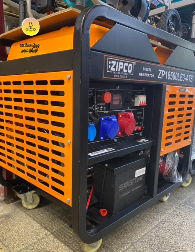 موتور برق 12 کیلووات دیزلی زیپکو مدل LP16500LE3-ATS