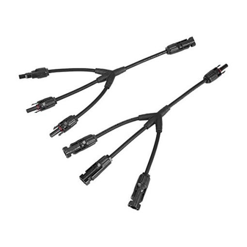 کانکتور پنل خورشیدی سه به یک MC4 سیم دار جفت نری و مادگی برند PNTECH