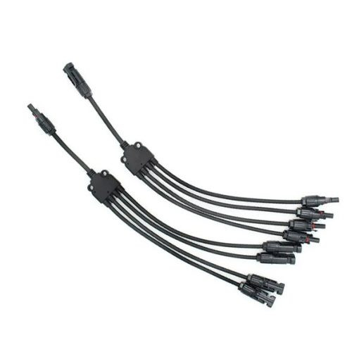 کانکتور چهار به یک MC4 سیم دار جفت نری و مادگی PNTECH