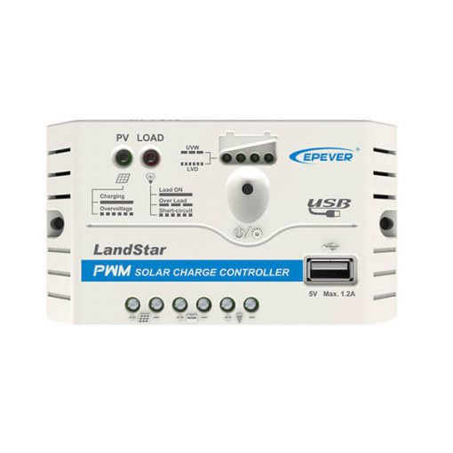 شارژکنترلر 10 آمپر 12/24 ولت مدل LS1024EU (دارای USB) سری LS